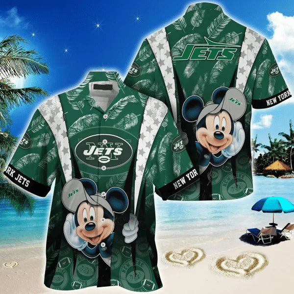 New York Jets 2 (25) Personalized Hawaiian Button down shirt