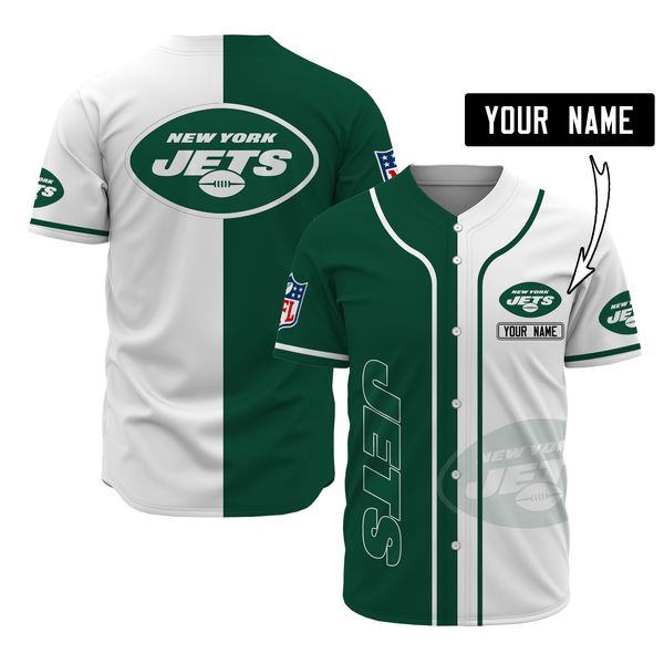 New York Jets Personalized Baseball Jersey 017