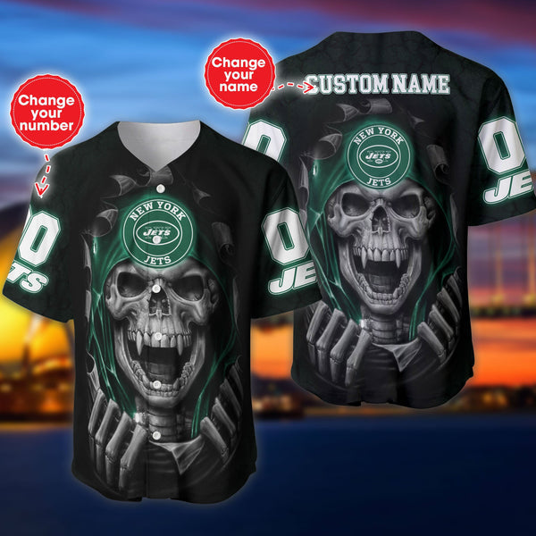 New York Jets Personalized Baseball Jersey 019