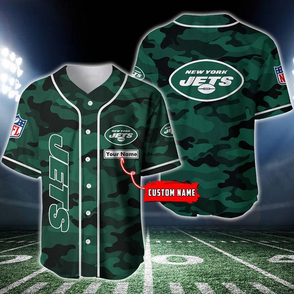 New York Jets Personalized Baseball Jersey 014