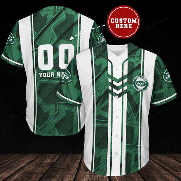New York Jets Personalized Baseball Jersey 023