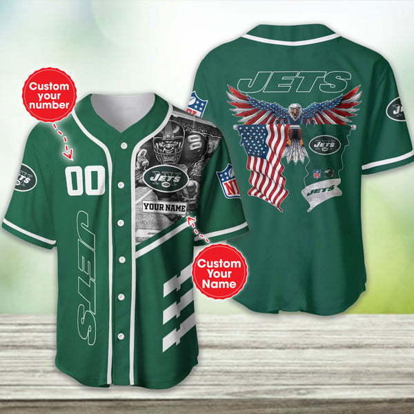 New York Jets Personalized Baseball Jersey 032