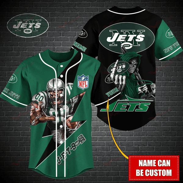 New York Jets Personalized Baseball Jersey 026