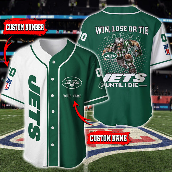 New York Jets Personalized Baseball Jersey 027
