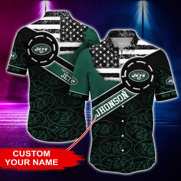 New York Jets 2 (27) Personalized Hawaiian Button down shirt