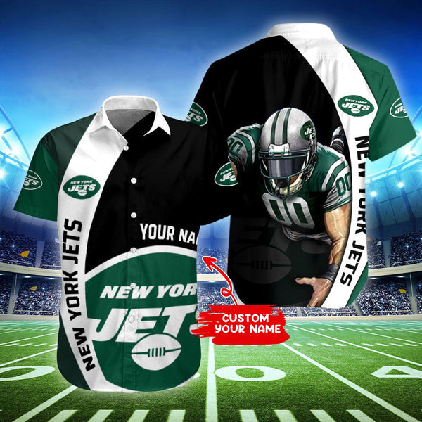 New York Jets 2 (30) Personalized Hawaiian Button down shirt