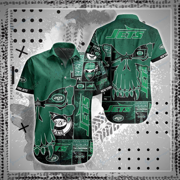 New York Jets 2 (28) Personalized Hawaiian Button down shirt