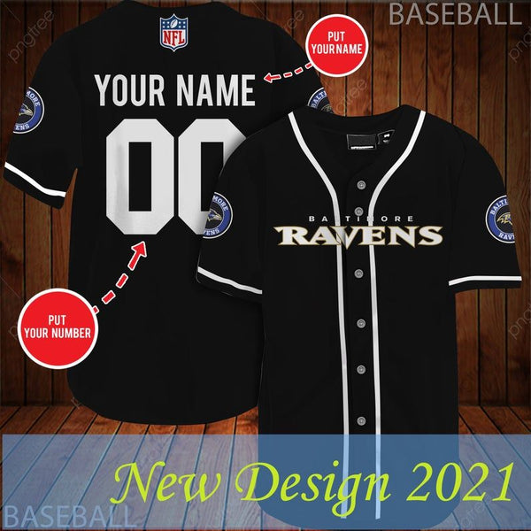 Baltimore Ravens Personalized Baseball Jersey 029