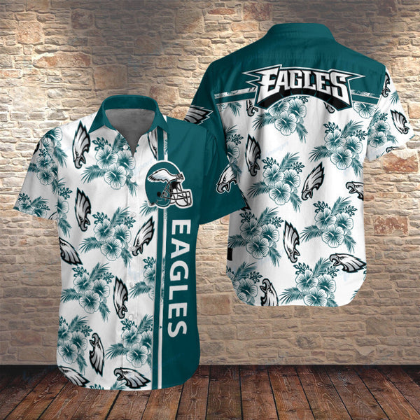 Philadelphia Eagles 2 (14) Personalized Hawaiian Button down shirt