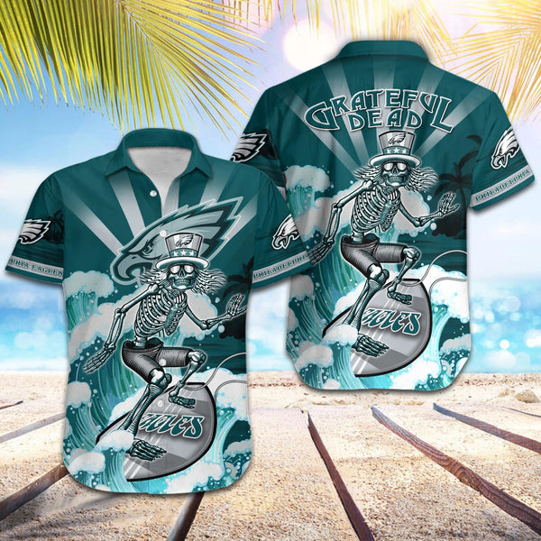 Philadelphia Eagles 2 (37) Personalized Hawaiian Button down shirt