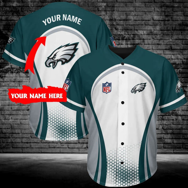 Philadelphia Eagles Personalized Baseball Jersey 030
