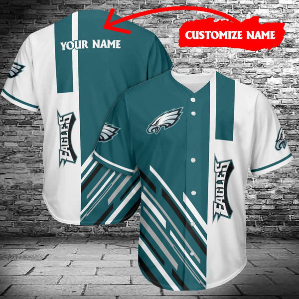 Philadelphia Eagles Personalized Baseball Jersey 028