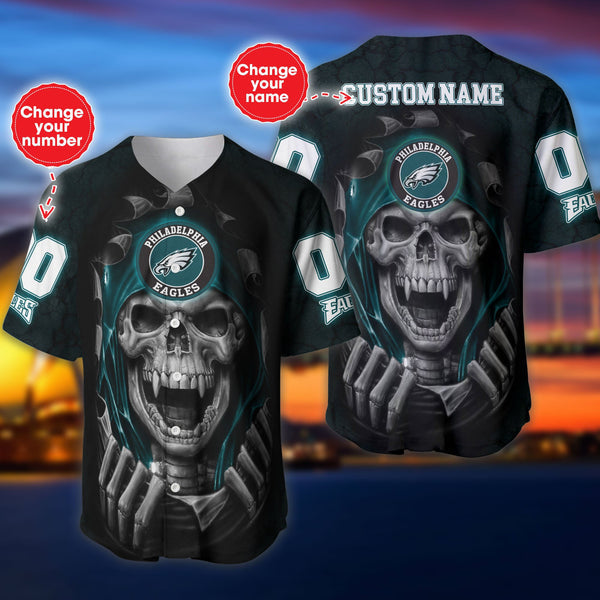 Philadelphia Eagles Personalized Baseball Jersey 047