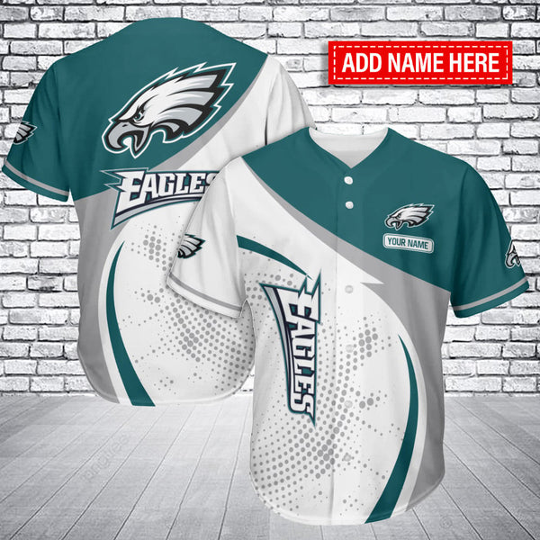 Philadelphia Eagles Personalized Baseball Jersey 064