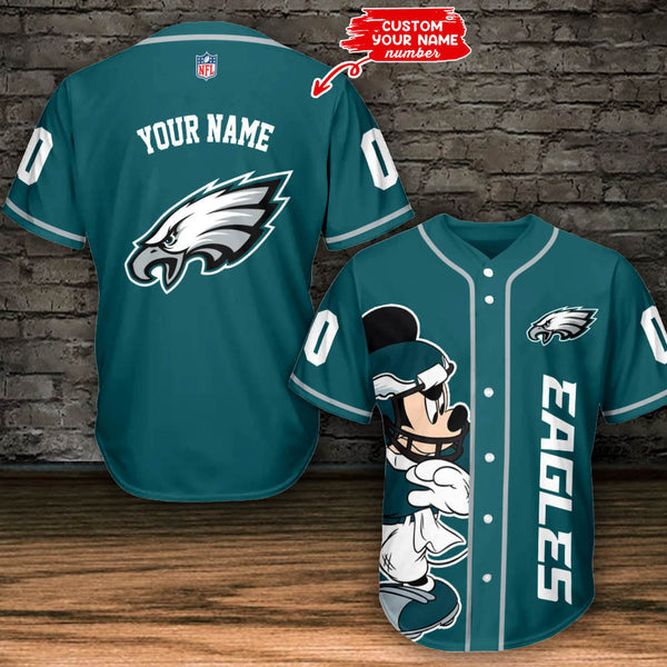 Philadelphia Eagles Personalized Baseball Jersey 054