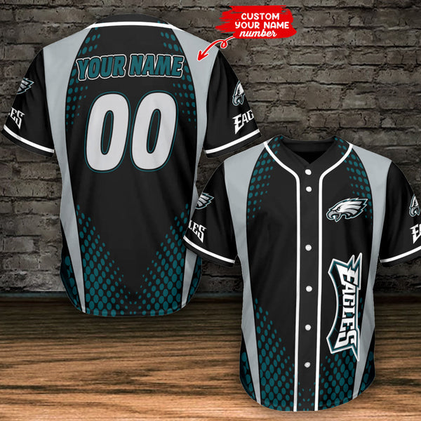 Philadelphia Eagles Personalized Baseball Jersey 055