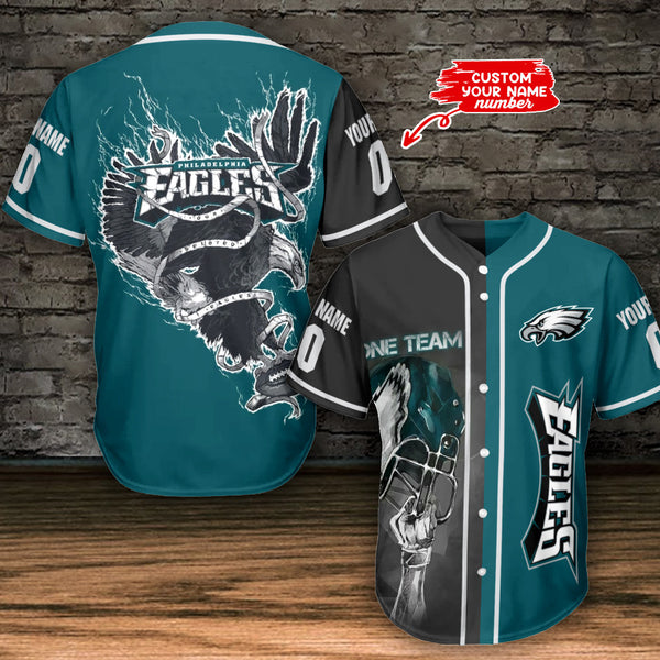 Philadelphia Eagles Personalized Baseball Jersey 059