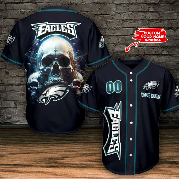 Philadelphia Eagles Personalized Baseball Jersey 057