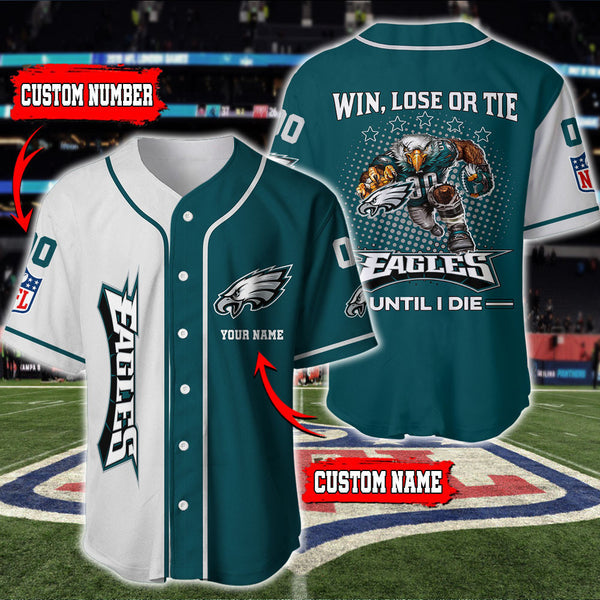 Philadelphia Eagles Personalized Baseball Jersey 052