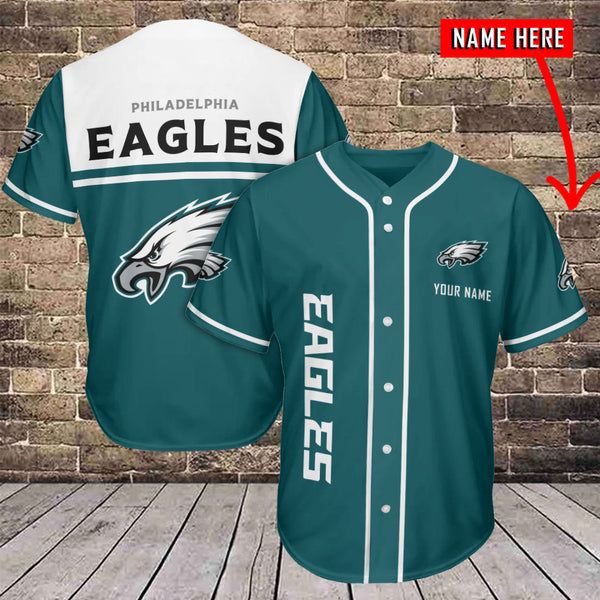 Philadelphia Eagles Personalized Baseball Jersey 058