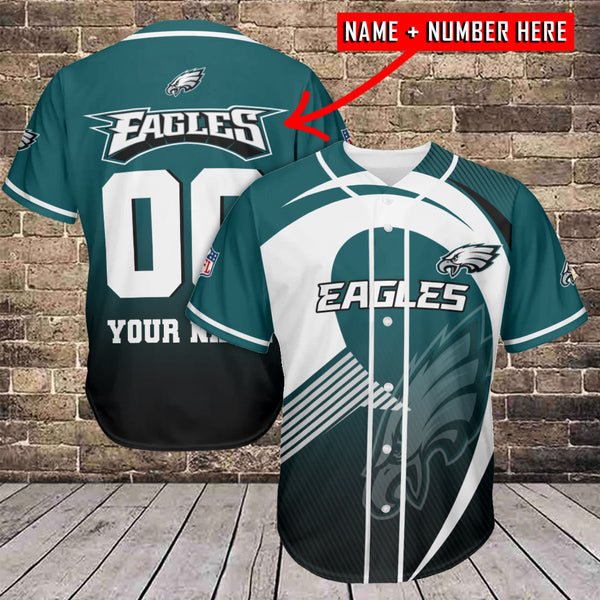 Philadelphia Eagles Personalized Baseball Jersey 061