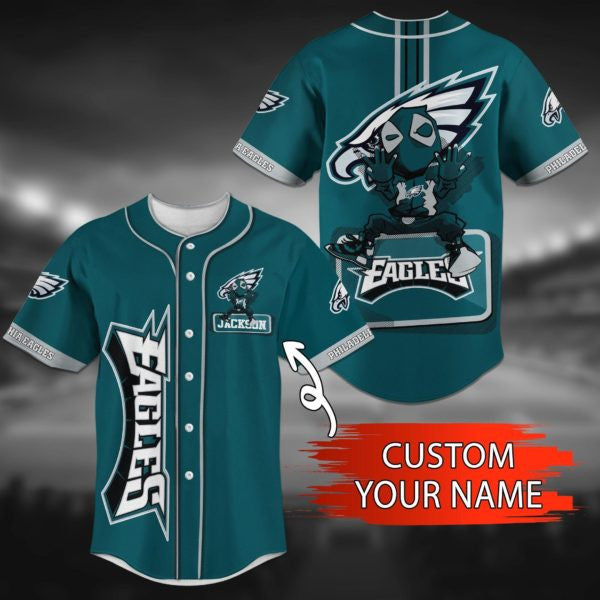 Philadelphia Eagles Personalized Baseball Jersey 048