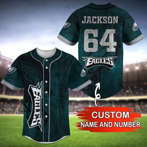 Philadelphia Eagles Personalized Baseball Jersey 049