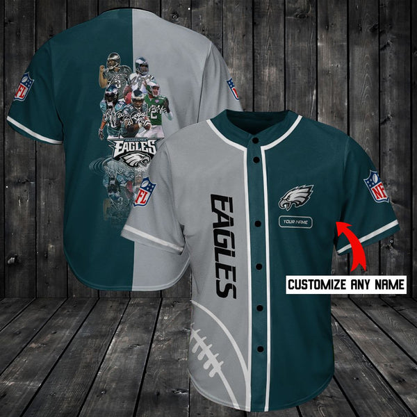 Philadelphia Eagles Personalized Baseball Jersey 029