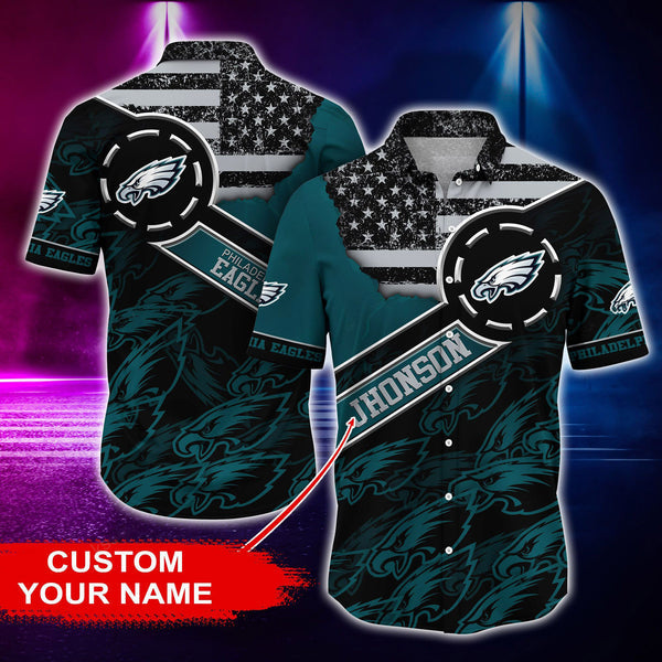Philadelphia Eagles 2 (52) Personalized Hawaiian Button down shirt