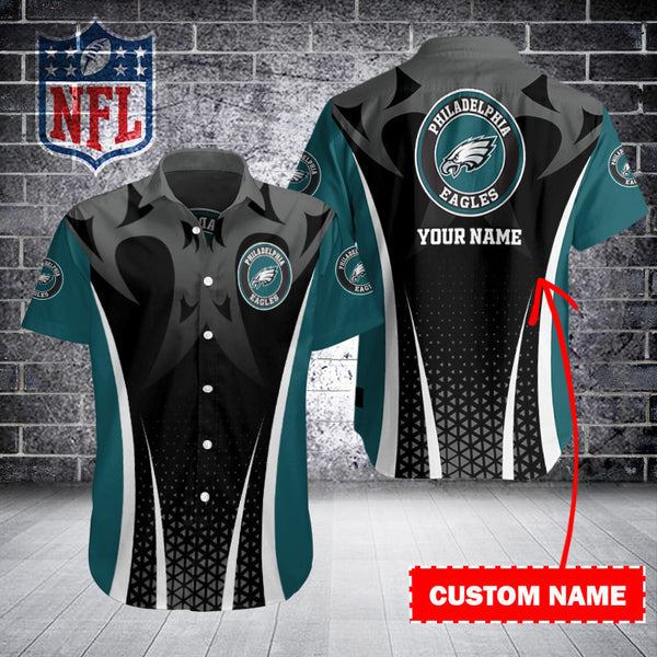 Philadelphia Eagles 2(53) Personalized Hawaiian Button down shirt