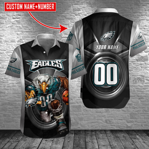 Philadelphia Eagles 2 (74) Personalized Hawaiian Button down shirt