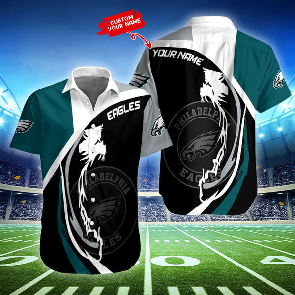 Philadelphia Eagles 2 (73) Personalized Hawaiian Button down shirt