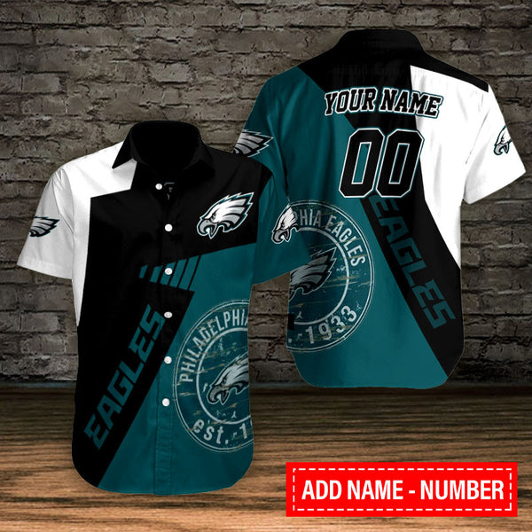 Philadelphia Eagles 2 (66) Personalized Hawaiian Button down shirt