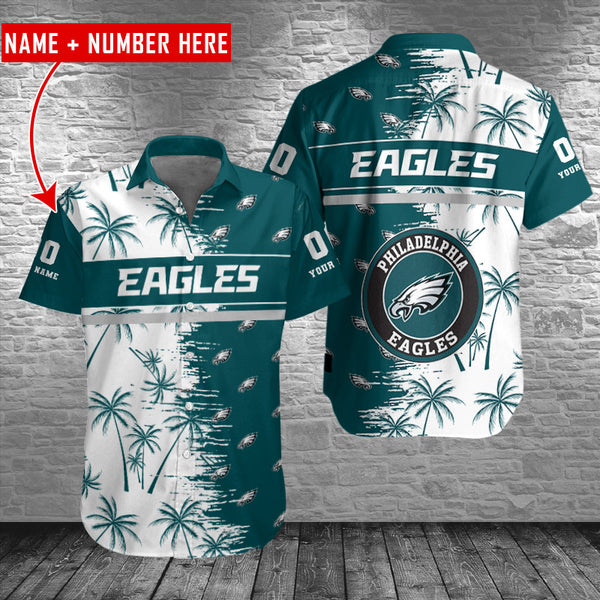 Philadelphia Eagles 2 (65) Personalized Hawaiian Button down shirt