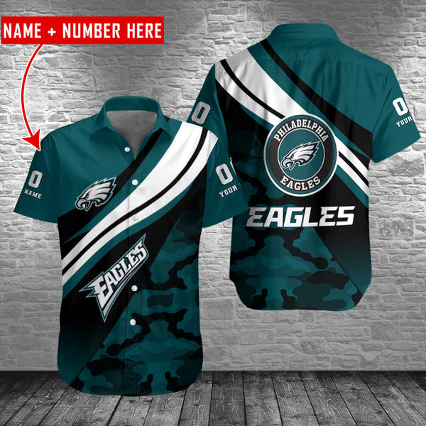 Philadelphia Eagles 2 (63) Personalized Hawaiian Button down shirt