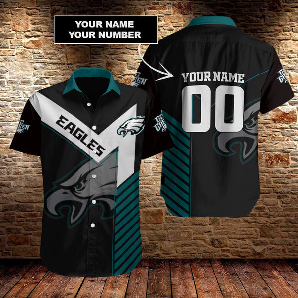 Philadelphia Eagles 2 (62) Personalized Hawaiian Button down shirt