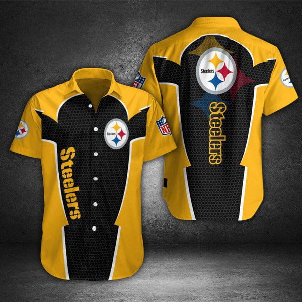 Pittsburgh Steelers 2 (33) Personalized Hawaiian Button down shirt