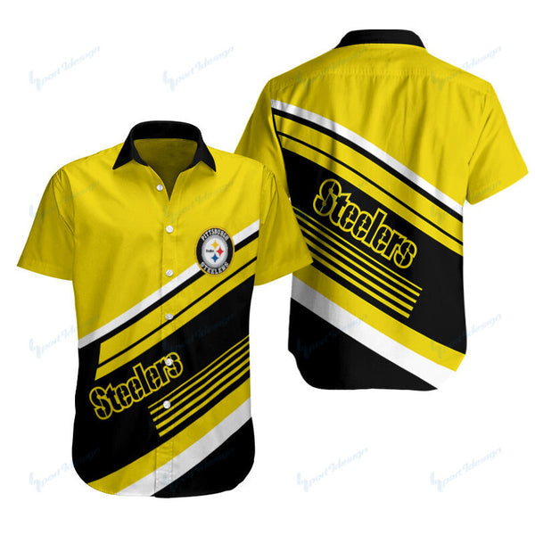 Pittsburgh Steelers 2 (25) Personalized Hawaiian Button down shirt