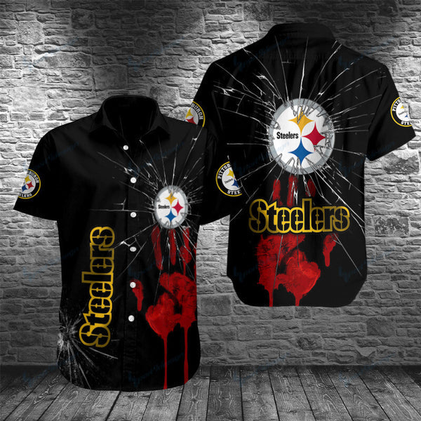 Pittsburgh Steelers 2 (28) Personalized Hawaiian Button down shirt