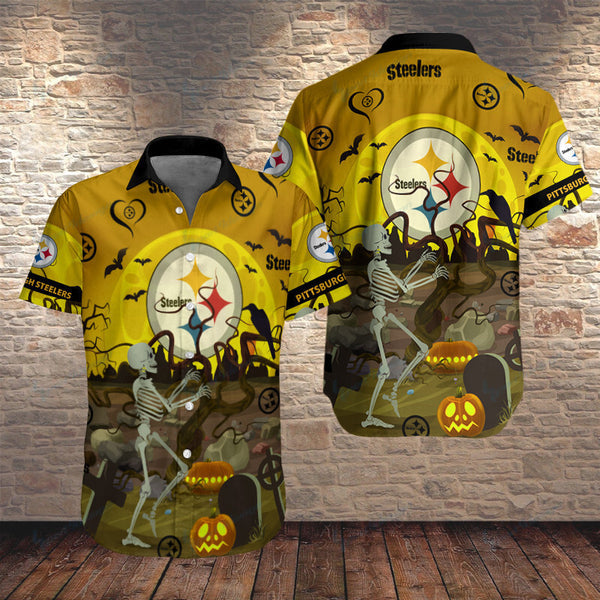 Pittsburgh Steelers 2 (26) Personalized Hawaiian Button down shirt