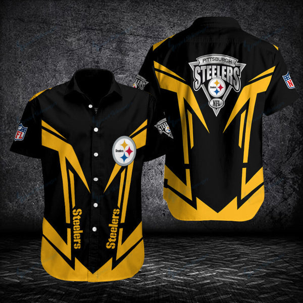 Pittsburgh Steelers 2 (44) Personalized Hawaiian Button down shirt