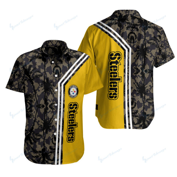 Pittsburgh Steelers 2 (45) Personalized Hawaiian Button down shirt