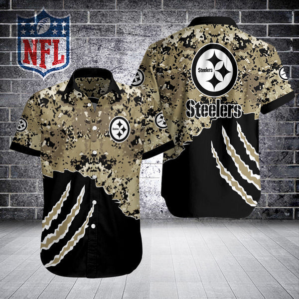 Pittsburgh Steelers 2 (36) Personalized Hawaiian Button down shirt