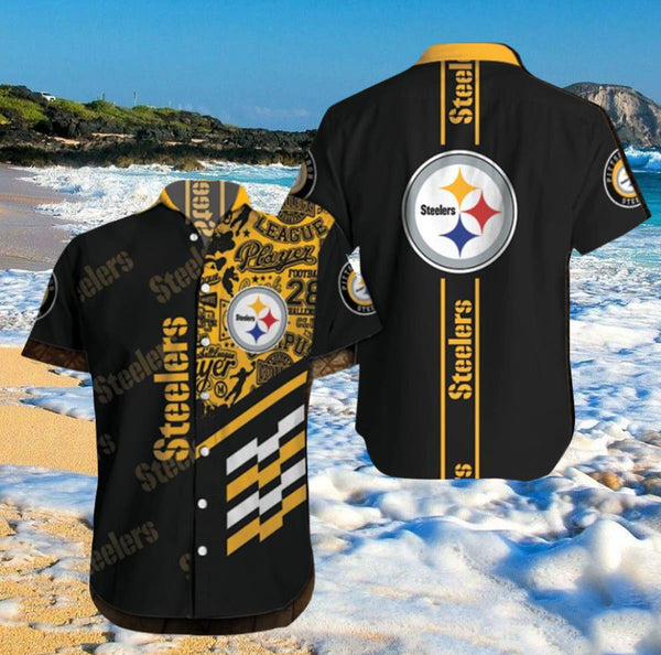 Pittsburgh Steelers 2 (37) Personalized Hawaiian Button down shirt