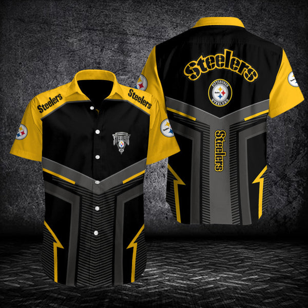Pittsburgh Steelers 2 (39) Personalized Hawaiian Button down shirt