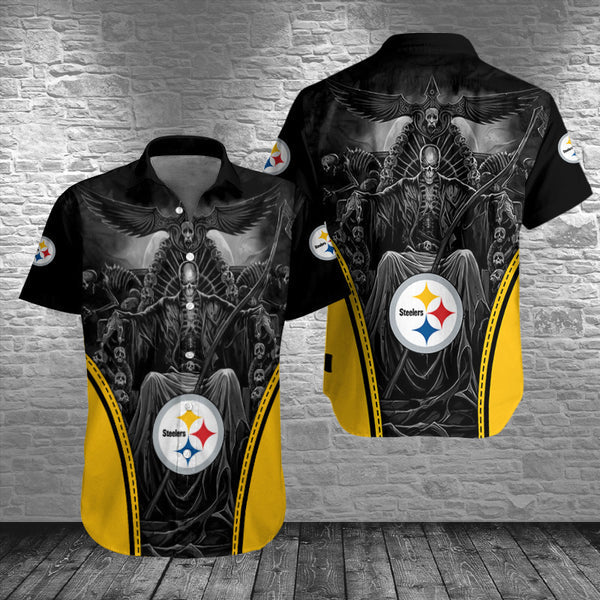 Pittsburgh Steelers 2 (41) Personalized Hawaiian Button down shirt
