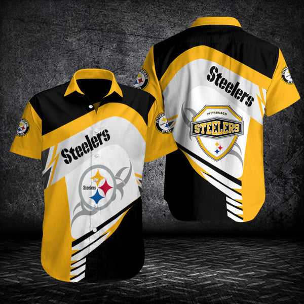 Pittsburgh Steelers 2 (57) Personalized Hawaiian Button down shirt