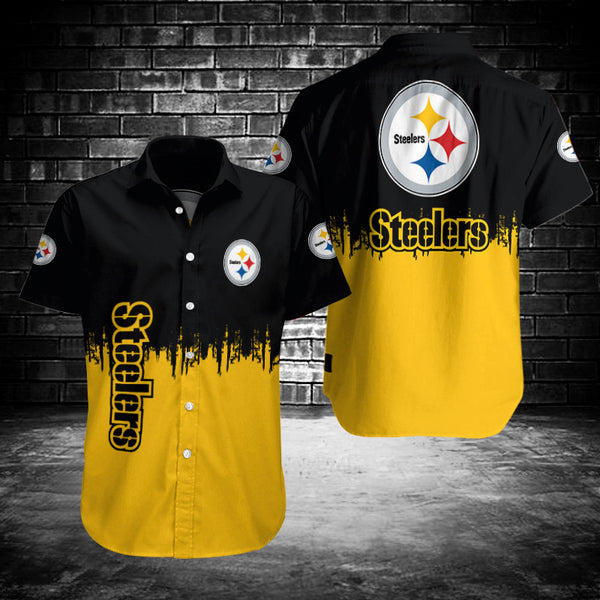 Pittsburgh Steelers 2 (56) Personalized Hawaiian Button down shirt