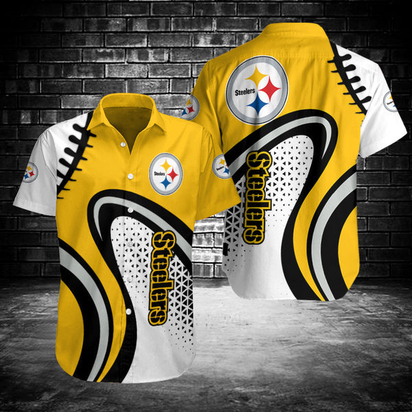 Pittsburgh Steelers 2(53) Personalized Hawaiian Button down shirt