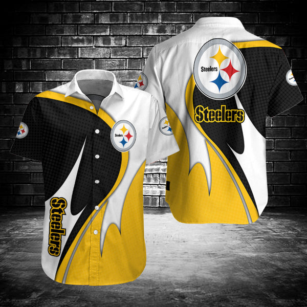 Pittsburgh Steelers 2 (55) Personalized Hawaiian Button down shirt